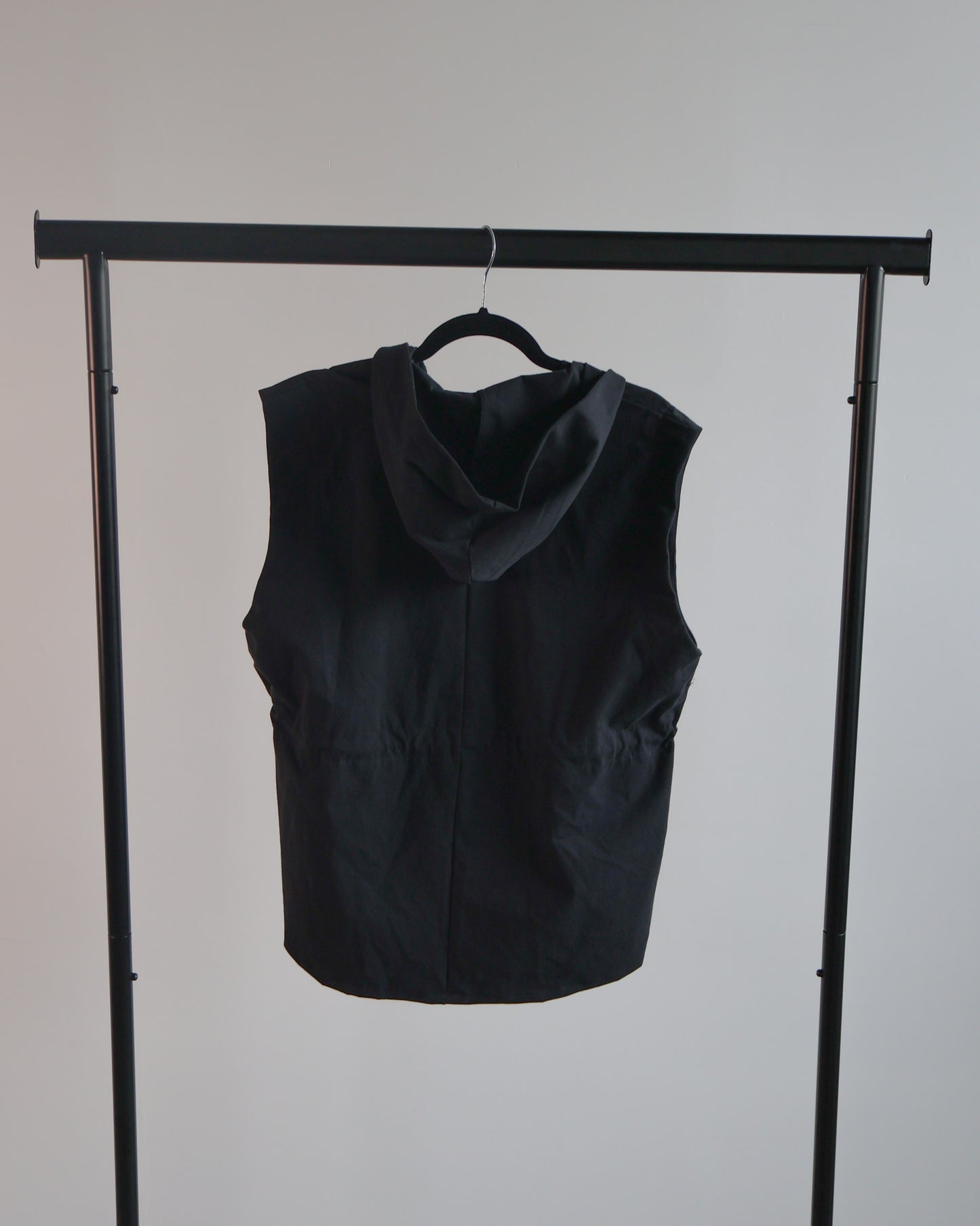 The Easy Layer Hooded Vest in Black