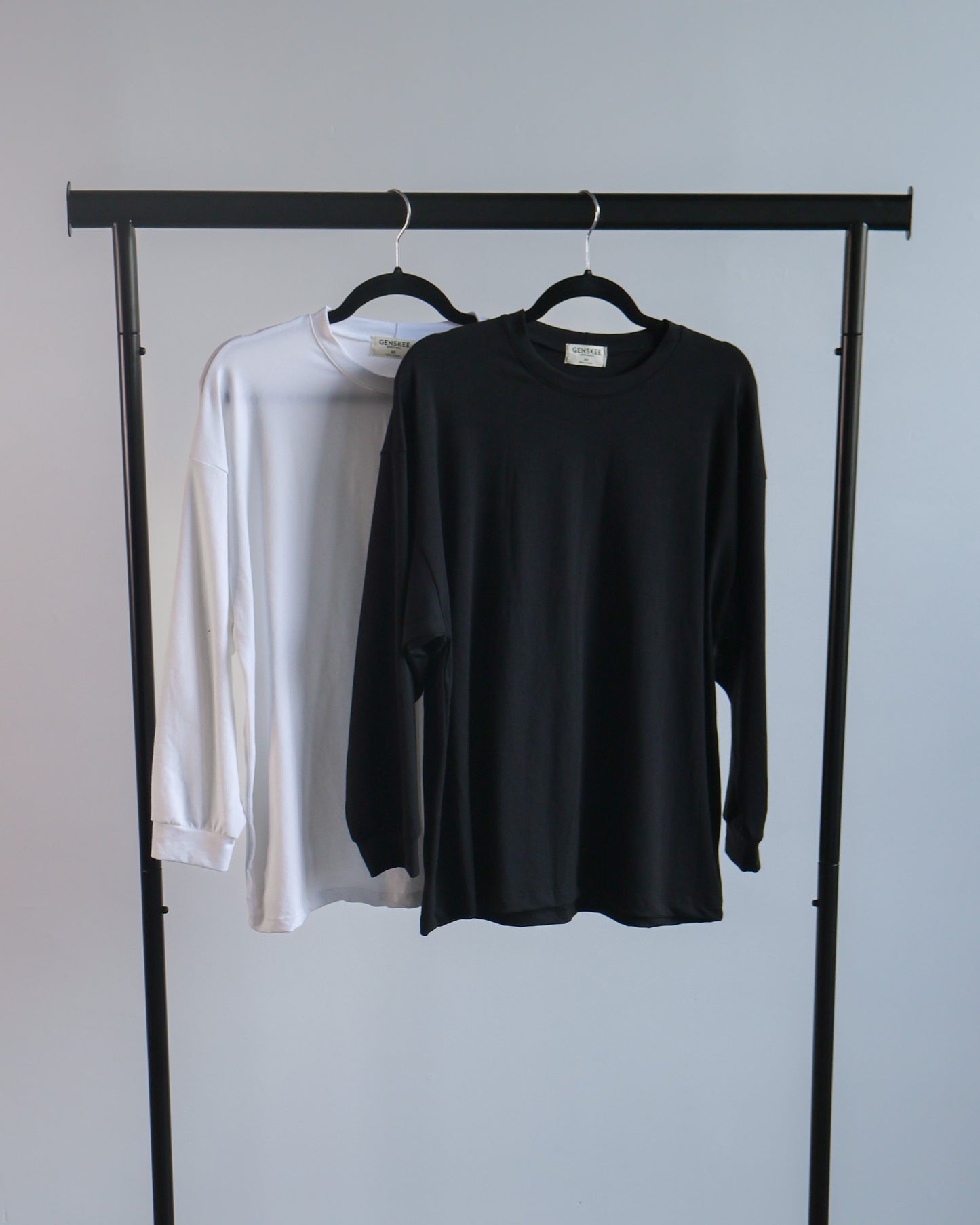 The Easy Fit Long Sleeve Crew in Black