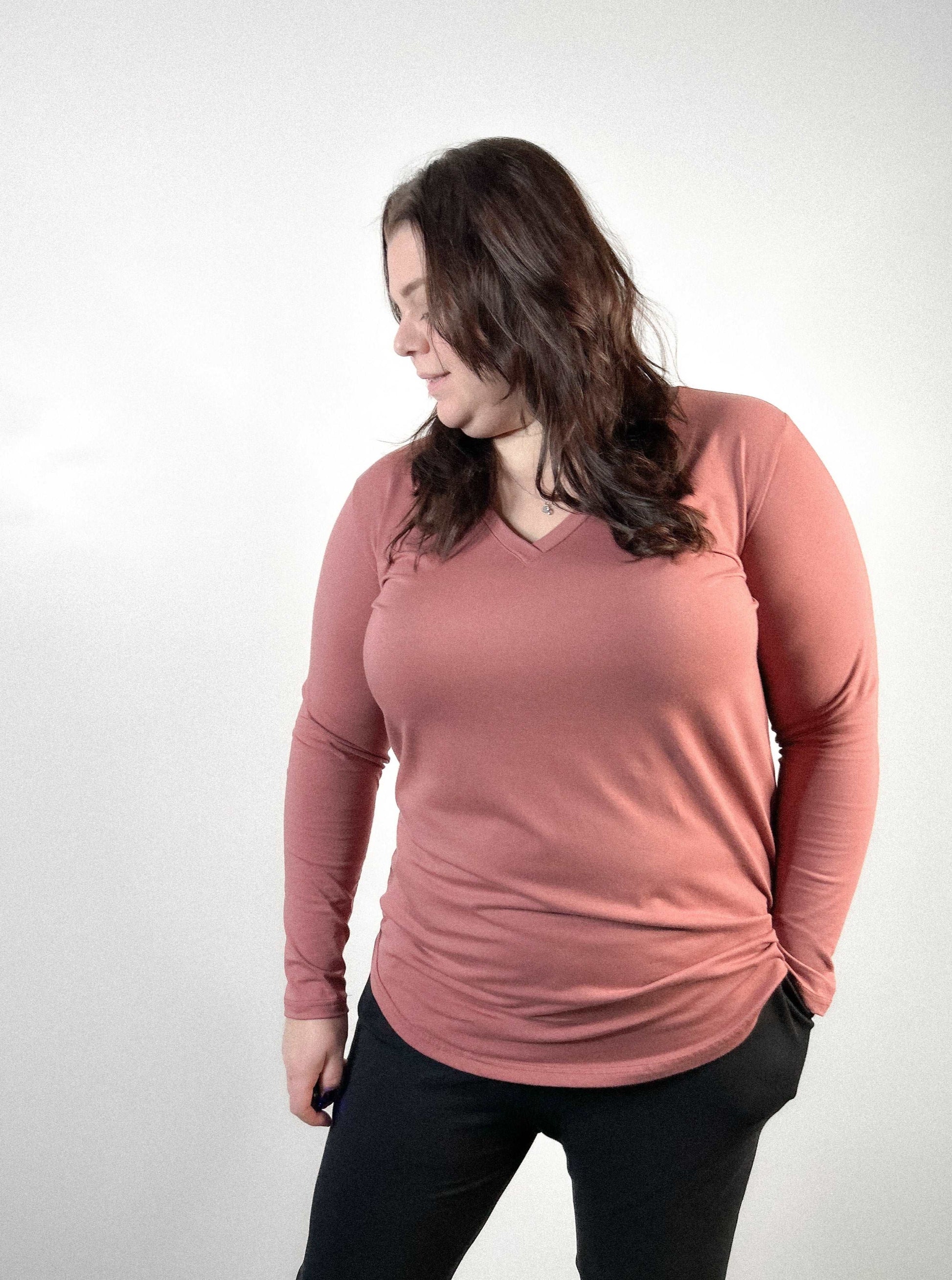 The Long Sleeve Perfect Tee in Snowberry