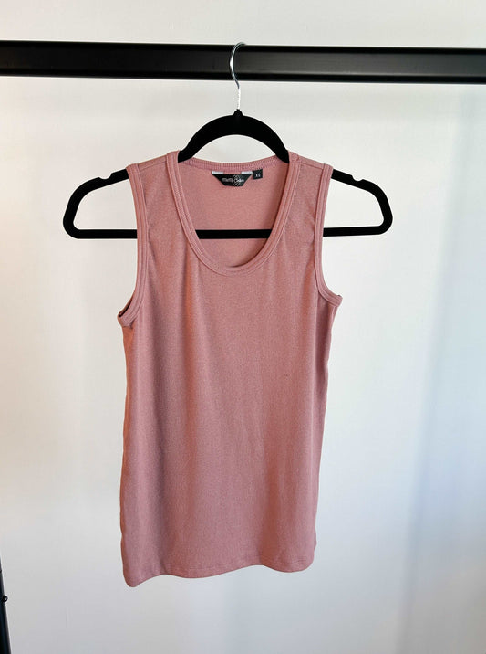 The Ribbed Tank in Blush