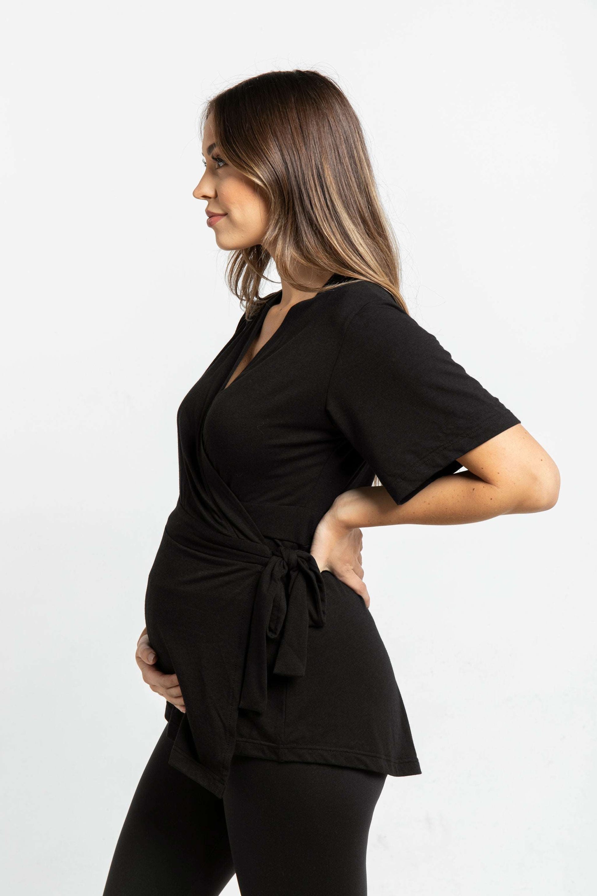 The Wrap Top in Black