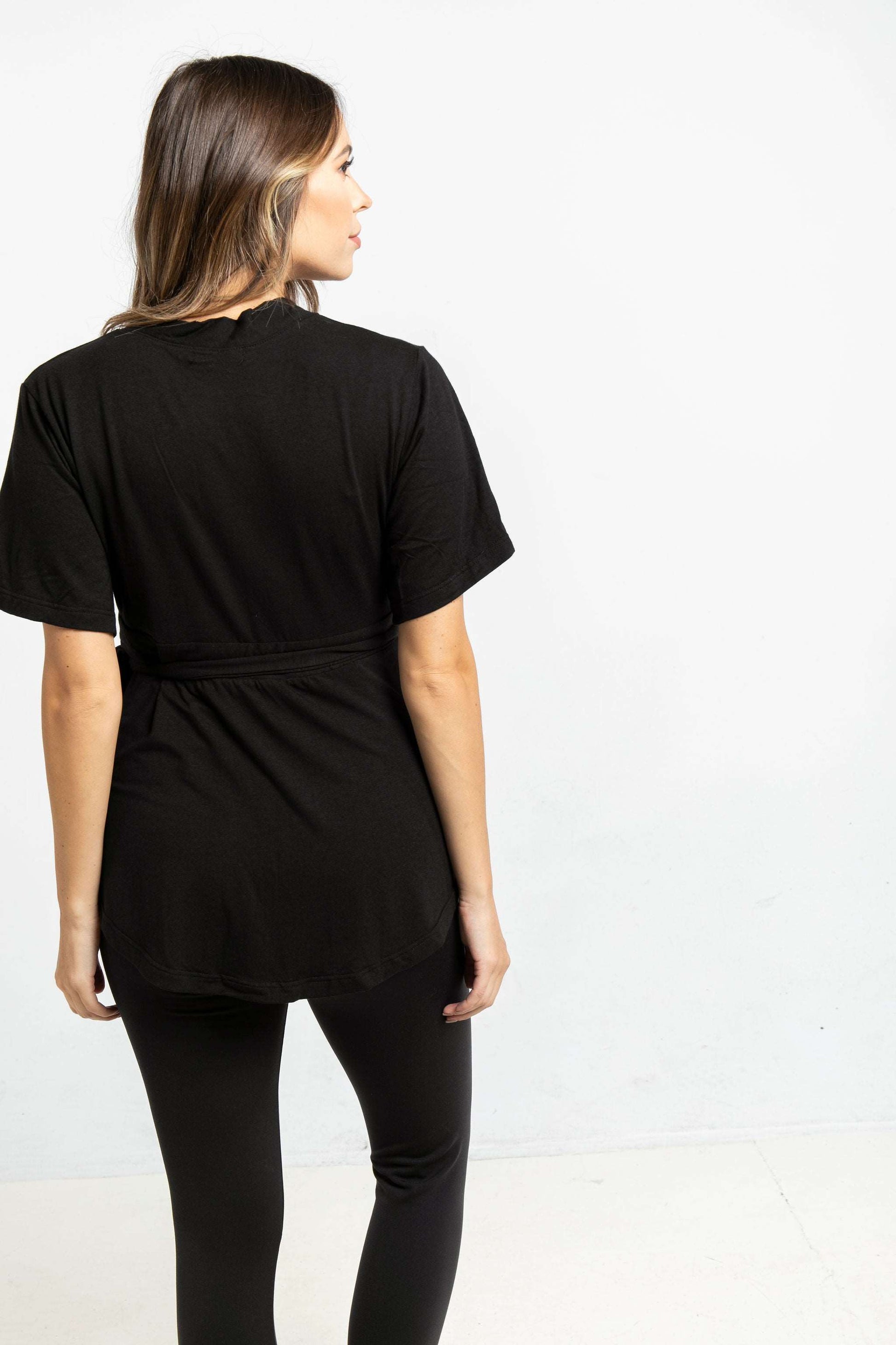 The Wrap Top in Black